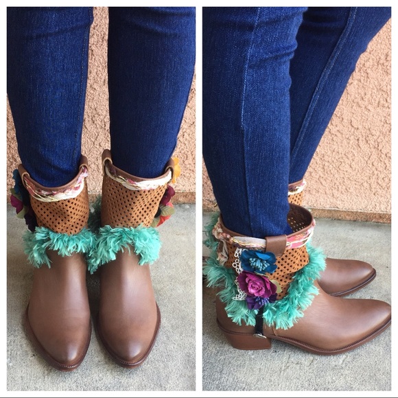 Anthropologie Shoes - Anthropologie SixtySeven Ankle Boots Custom Boho